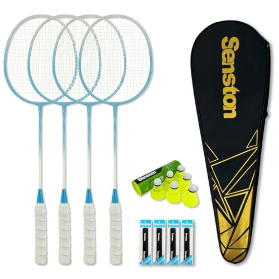 Lightweight Badminton Set for Backyards, Recreational Badminton Rackets Set with 6 Shuttlecocks, 4 Replacement Grips and Carryi
Lightweight Badminton Set for Backyards, Recreational Badminton Rackets Set with 6 Shuttlecocks, 4 Replacement Grips and Carryi