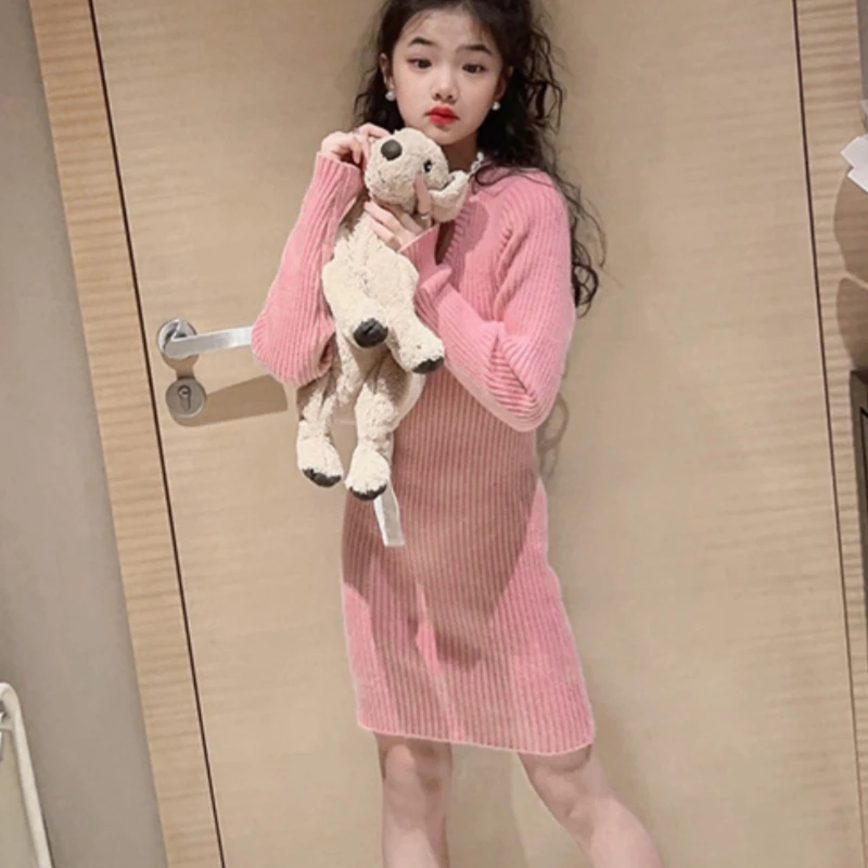 Girls Sweater Wool Coat Kids Tops Knitting 2023 Long Thicken Warm Winter Autumn Velvet Cottons Toddler Children's Clothing
Girls Sweater Wool Coat Kids Tops Knitting 2023 Long Thicken Warm Winter Autumn Velvet Cottons Toddler Children's Clothing