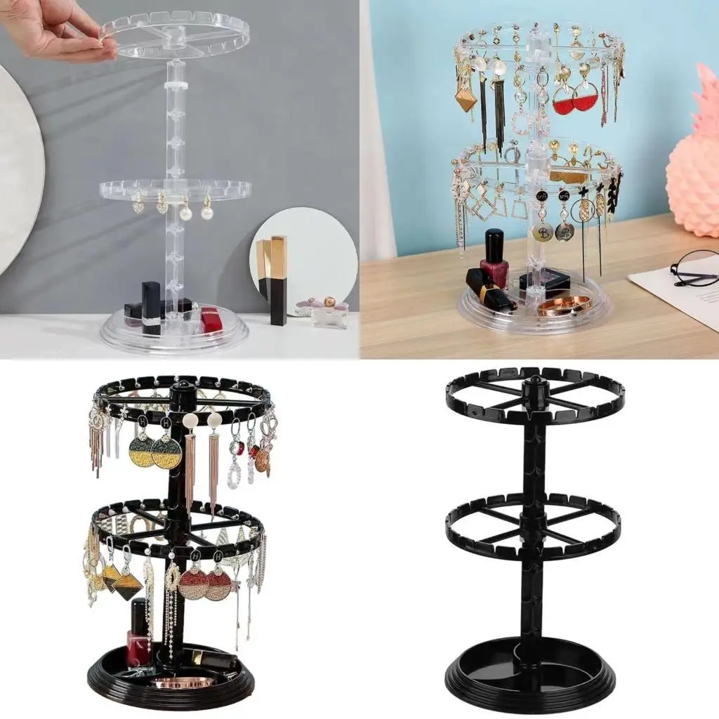 J78F трехслойная вращающаяся подставка для ожерелья, универсальная полка для демонстрации сережек, практичные прозрачные стойки
J78F трехслойная вращающаяся подставка для ожерелья, универсальная полка для демонстрации сережек, практичные прозрачные стойки