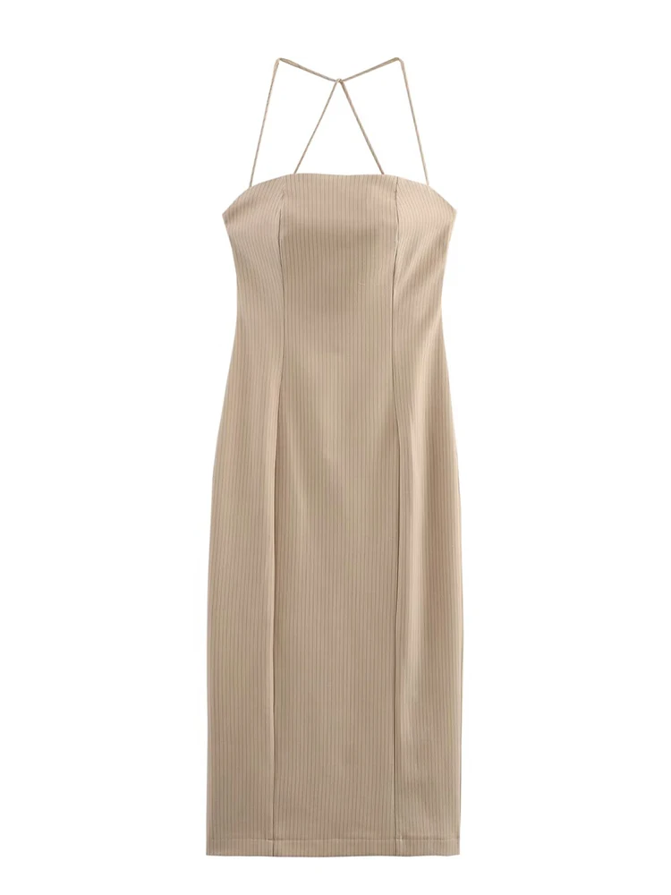ZAJIA Spring New Women's Clothing European and American Style Fashion Sleeveless Thin Stripe Slim Suspender Dress Long Skirt
ZAJIA Spring New Women's Clothing European and American Style Fashion Sleeveless Thin Stripe Slim Suspender Dress Long Skirt