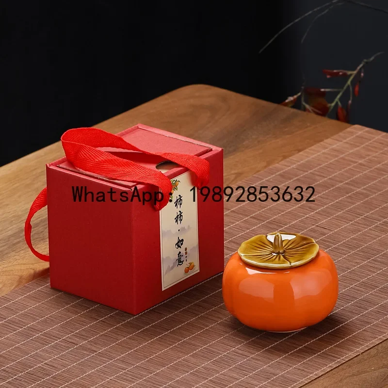 XL4-1 Persimmon Ruyi tea jar ceramic happy candy jar persimmon candy wedding gift
XL4-1 Persimmon Ruyi tea jar ceramic happy candy jar persimmon candy wedding gift