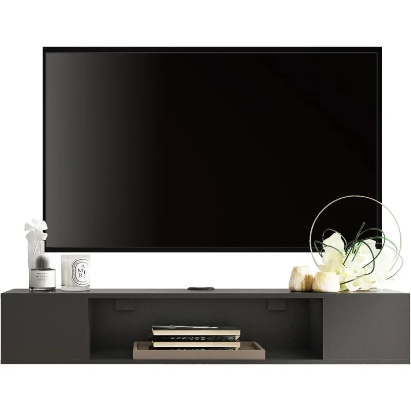 Black Floating TV Stand Wall Mounted, Floating Entertainment Center Wood Storage, Floating Media Console Shelf Under TV
Black Floating TV Stand Wall Mounted, Floating Entertainment Center Wood Storage, Floating Media Console Shelf Under TV