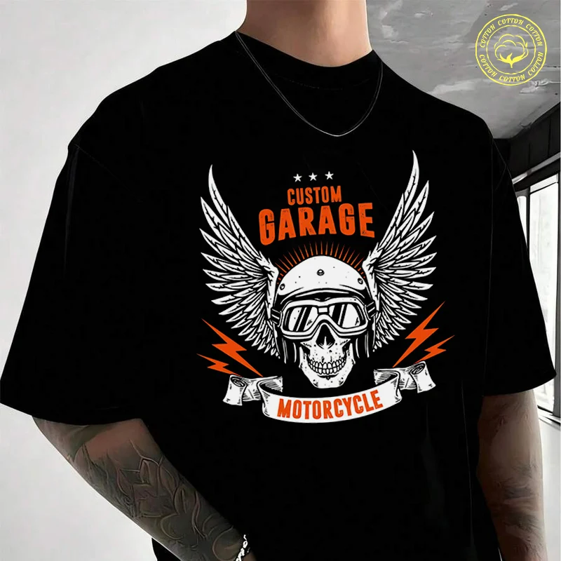 Men's Moto T-Shirt Custom Garage Motorcycle Fashion Casual Street Style Suitable For Travel And Sports Tee
Men's Moto T-Shirt Custom Garage Motorcycle Fashion Casual Street Style Suitable For Travel And Sports Tee