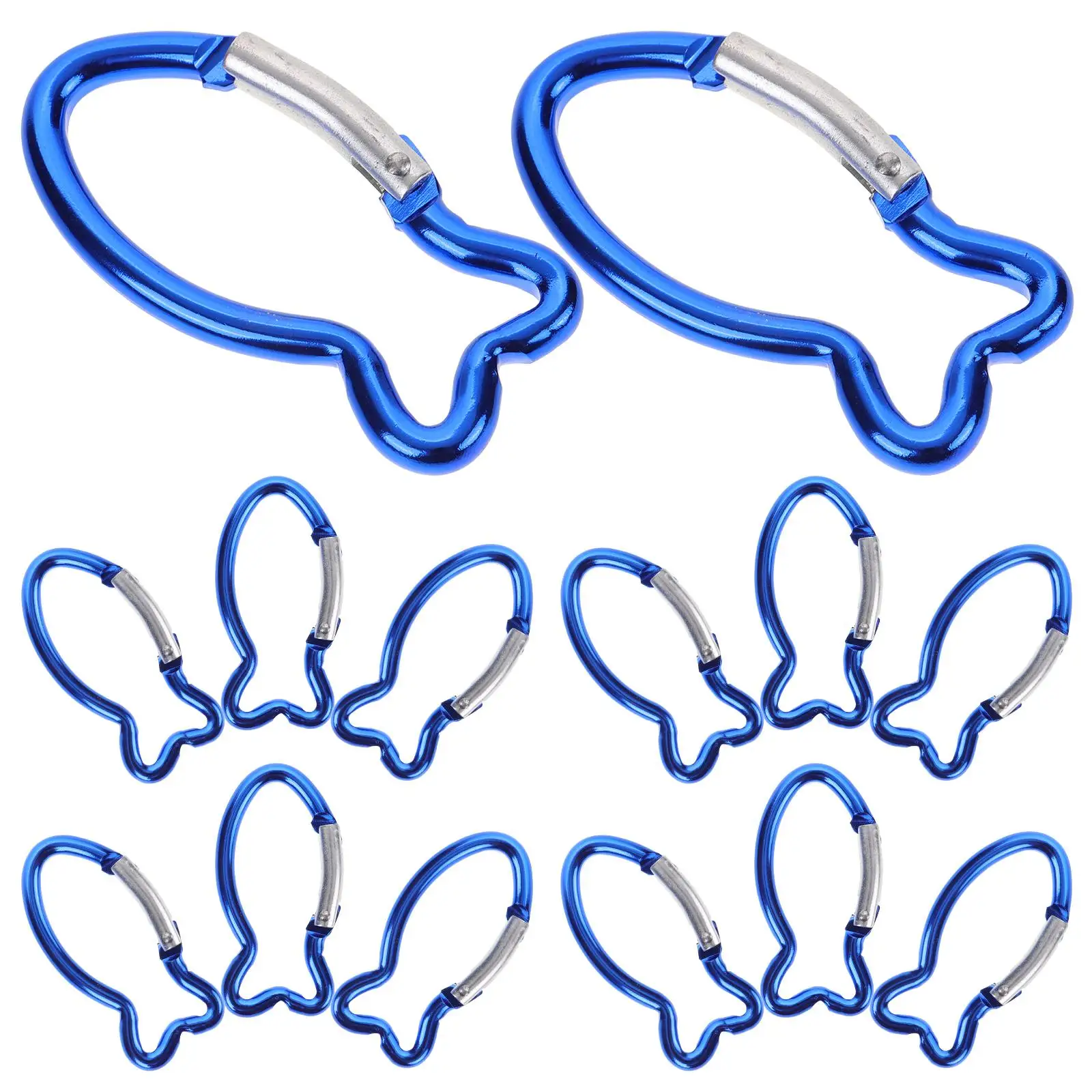 15pcs Fish Shaped Carabiner Aluminum Alloy Durable Portable Climbing Camping Outdoor Gear Metal Buckles Resistant
15pcs Fish Shaped Carabiner Aluminum Alloy Durable Portable Climbing Camping Outdoor Gear Metal Buckles Resistant