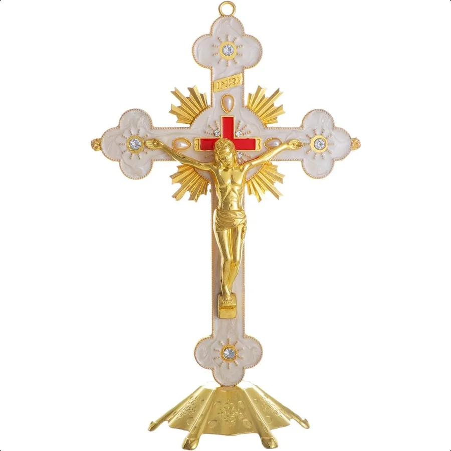KOMI Catholic Metal Jesus Crucifix Detachable 8 Inch Standing Cross for Home Tabletop Office Church Christian Altar Decor
KOMI Catholic Metal Jesus Crucifix Detachable 8 Inch Standing Cross for Home Tabletop Office Church Christian Altar Decor