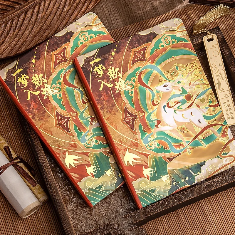 Hardcover student Graduation gift title page high appearance level stereo hand ledger Dunhuang style
Hardcover student Graduation gift title page high appearance level stereo hand ledger Dunhuang style