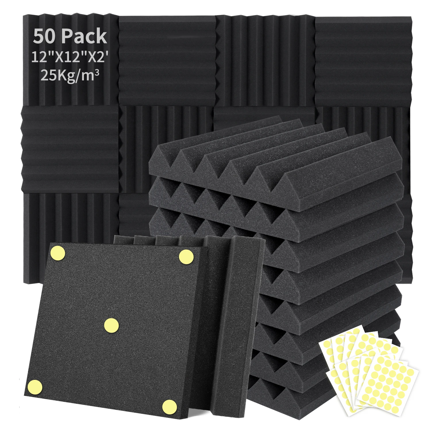 Acoustic Foam 50 Pack Soundproofing Sponge Fireproof Wall Panel Soundproofing Foam Acoustic Panels Studio Home Sound-Absorbing
Acoustic Foam 50 Pack Soundproofing Sponge Fireproof Wall Panel Soundproofing Foam Acoustic Panels Studio Home Sound-Absorbing