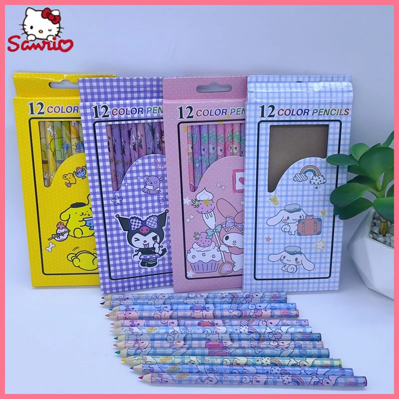 Sanrio милые Мультяшные креативные 12 красочных деревянных карандашей рисунок для детей набор ручек для рисования искусство маленький подарок урок
Sanrio милые Мультяшные креативные 12 красочных деревянных карандашей рисунок для детей набор ручек для рисования искусство маленький подарок урок