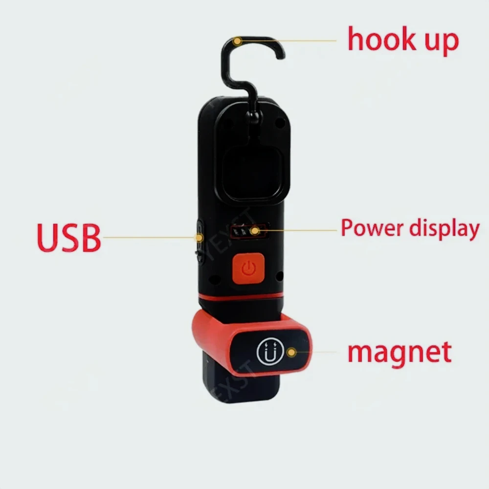 Luz de trabajo LED COB magnética, linterna de carga USB, luz de inspección, linterna práctica, linterna portátil con gancho, Ban
Luz de trabajo LED COB magnética, linterna de carga USB, luz de inspección, linterna práctica, linterna portátil con gancho, Ban