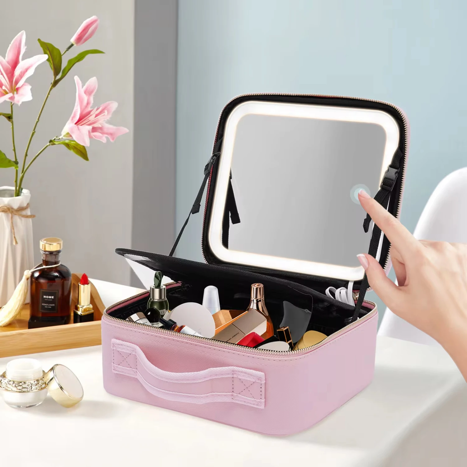 New Cosmetic Box Small Makeup Organizer Cosmetics Bags Women Transparent Boxes- Pink
New Cosmetic Box Small Makeup Organizer Cosmetics Bags Women Transparent Boxes- Pink