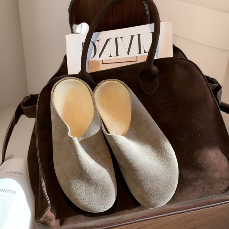 New Women Shoes Retro Luxury Genuine Leather Muller Slippers for Woman Comfort Vacation Casual Shoe Designer Shoes Zapatos Mujer
New Women Shoes Retro Luxury Genuine Leather Muller Slippers for Woman Comfort Vacation Casual Shoe Designer Shoes Zapatos Mujer
