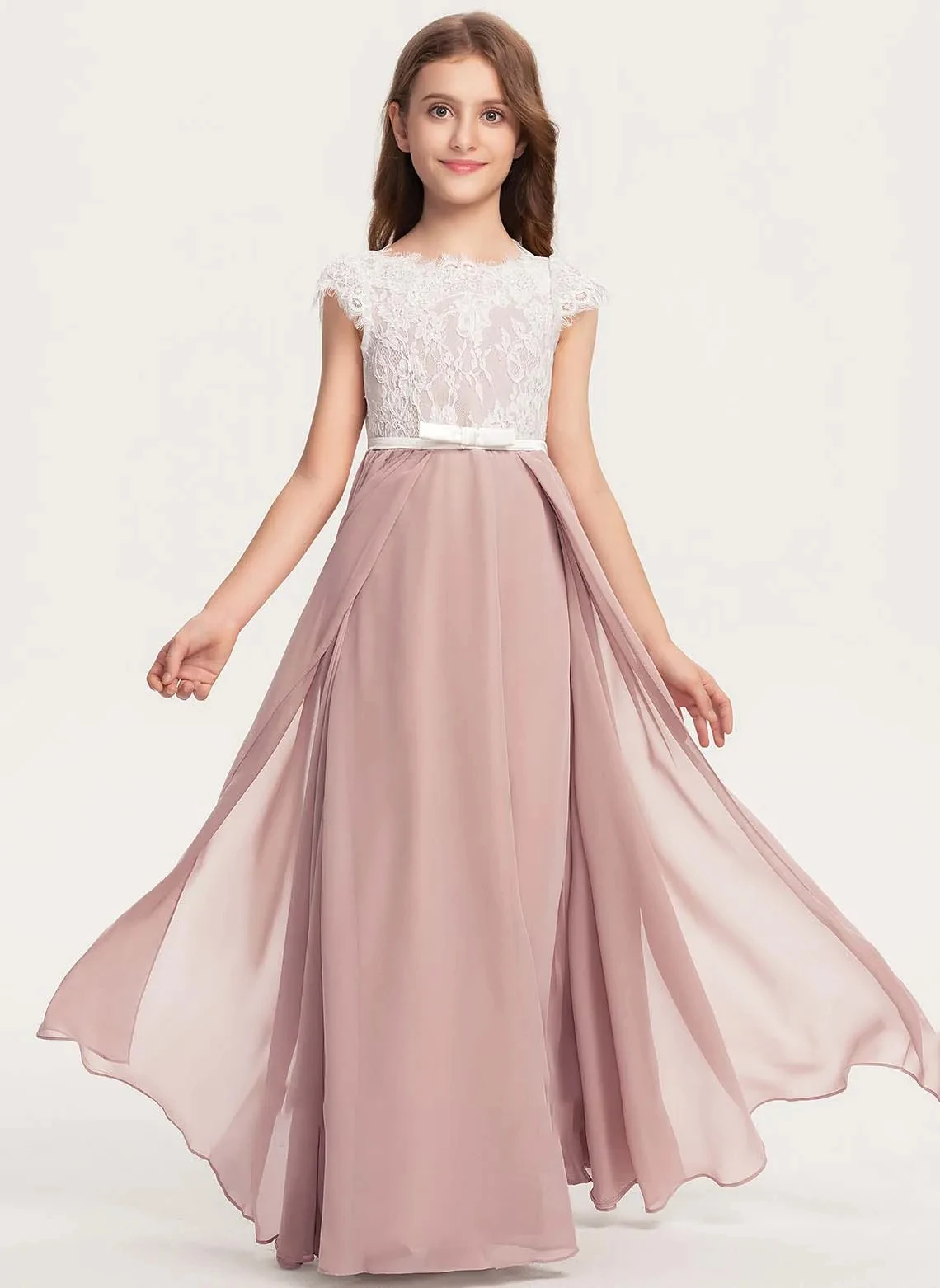 YZYmanualroom A-line spoon floor-length chiffon lace Little bridesmaid dress with bow Wedding Party dress/Custom
YZYmanualroom A-line spoon floor-length chiffon lace Little bridesmaid dress with bow Wedding Party dress/Custom