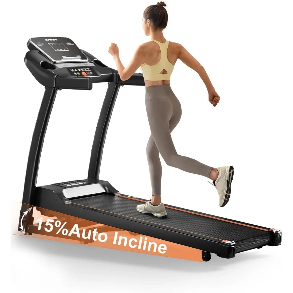 Auto Incline Treadmill 3.0HP, Treadmills for Home with 0-15 Level Incline, 6.2 MPH Speed, 300 Lbs Capacity, Heart Rate Sensors,
Auto Incline Treadmill 3.0HP, Treadmills for Home with 0-15 Level Incline, 6.2 MPH Speed, 300 Lbs Capacity, Heart Rate Sensors,