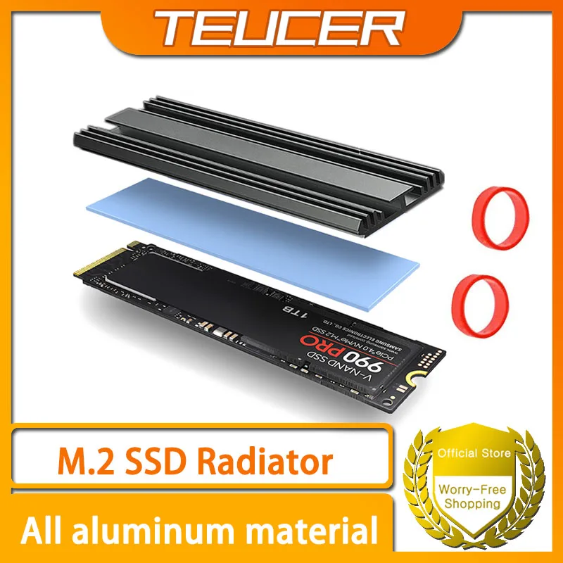 Радиатор SSD TEUCER M.2 M2 2280, твердотельный жесткий диск, алюминиевый радиатор для настольного ПК, SSD PS5
Радиатор SSD TEUCER M.2 M2 2280, твердотельный жесткий диск, алюминиевый радиатор для настольного ПК, SSD PS5