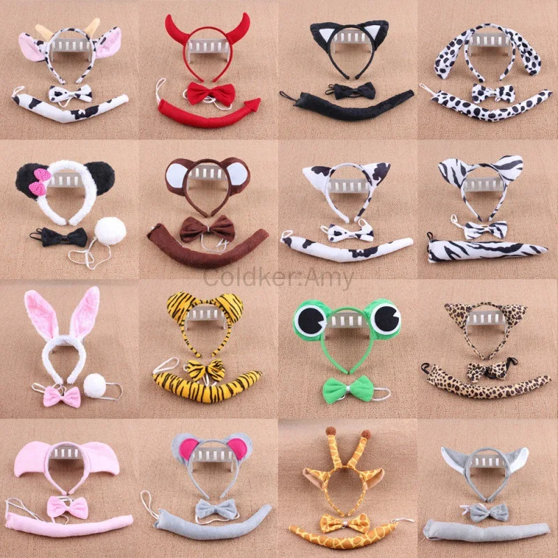 Halloween Cosplay Kit Elephant Giraffe Frog Tiger Mouse Monkey Costumes Accessory Set Ears Headband Tail and BowTie Animal Prop
Halloween Cosplay Kit Elephant Giraffe Frog Tiger Mouse Monkey Costumes Accessory Set Ears Headband Tail and BowTie Animal Prop