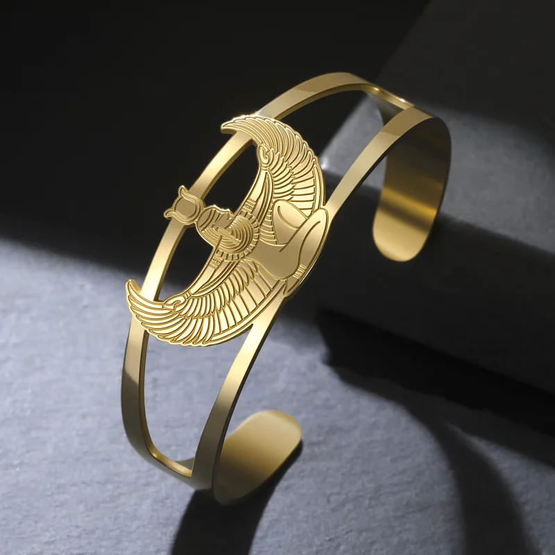 Unisex Nekhbet Vulture Goddess Bracelet Stainless Steel Egyptian Mythology Pendant Couple Lover Jewelry
Unisex Nekhbet Vulture Goddess Bracelet Stainless Steel Egyptian Mythology Pendant Couple Lover Jewelry
