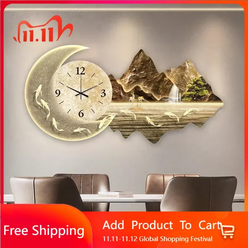 Design Living Room Wall Clocks Luxury Restaurant Minimalist Nordic Fashion Wall Watch Silent Large Show Wanduhr Room Decoration
Design Living Room Wall Clocks Luxury Restaurant Minimalist Nordic Fashion Wall Watch Silent Large Show Wanduhr Room Decoration