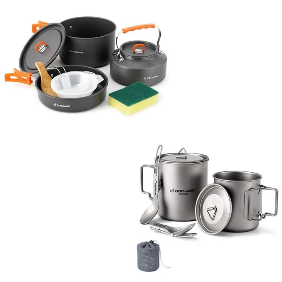 Bundle - 2 Items 10pcs Camping Cookware and Titanium Camping Cookware 420ML and 750ML
Bundle - 2 Items 10pcs Camping Cookware and Titanium Camping Cookware 420ML and 750ML