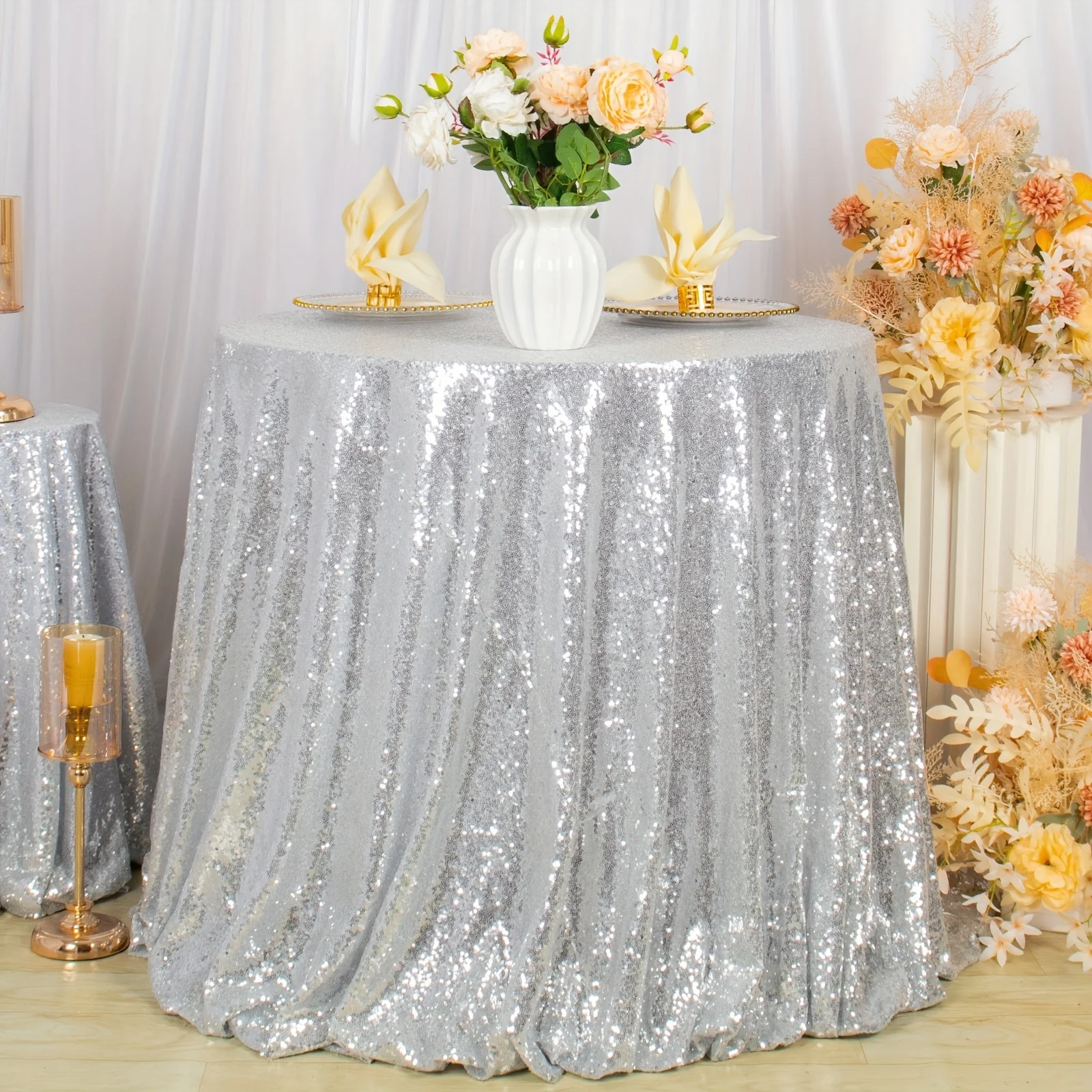 ShinyBeauty Sequin Tablecloth Silver 120Inch Round Tablecloth Wholesale Tablecloth Party Decoration Wedding Tablecloth Party Tab
ShinyBeauty Sequin Tablecloth Silver 120Inch Round Tablecloth Wholesale Tablecloth Party Decoration Wedding Tablecloth Party Tab
