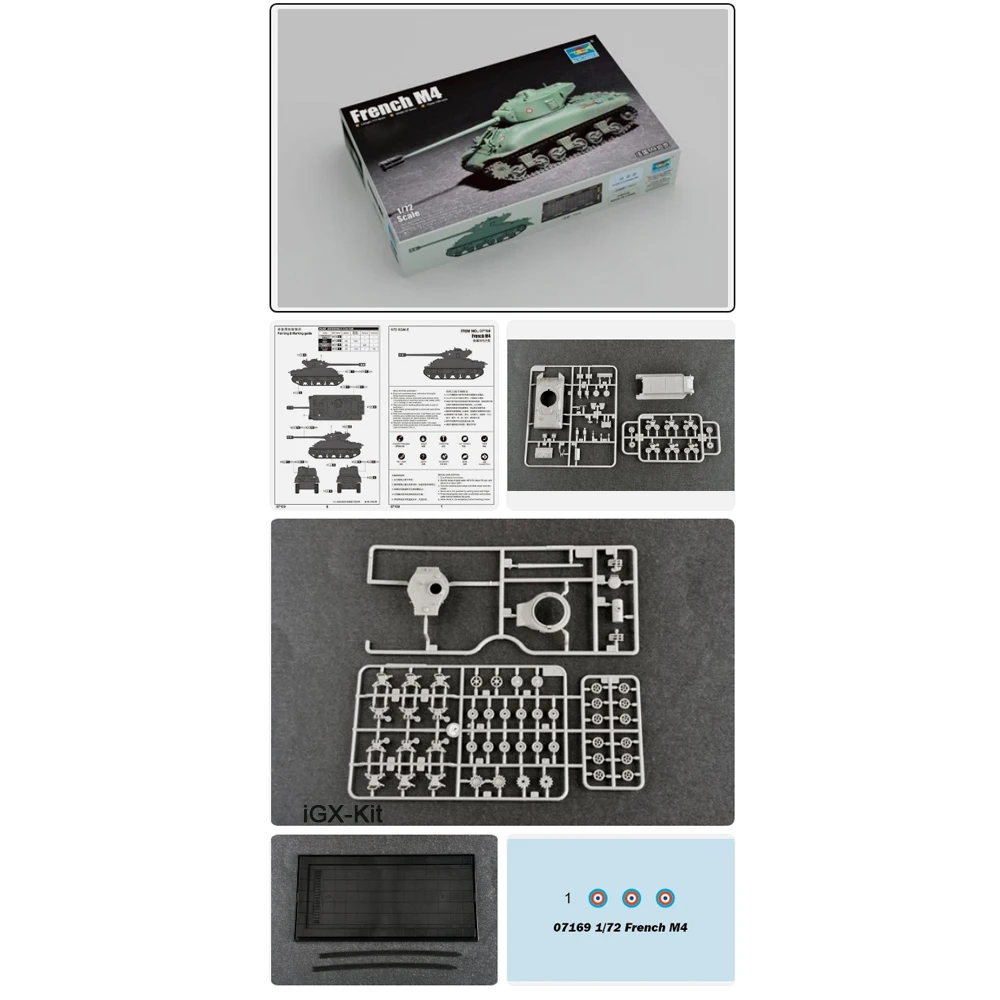 Trumpeter 07169 1/72 Scale French M4 Sherman Medium Tank Vehicle Hobby Craft Assembly Plastic Model Building Kit
Trumpeter 07169 1/72 Scale French M4 Sherman Medium Tank Vehicle Hobby Craft Assembly Plastic Model Building Kit