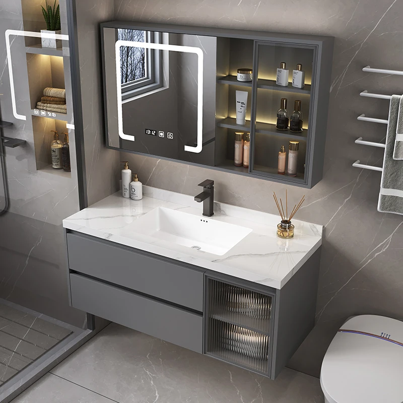 Simple Solid Wood Bathroom Cabinets Toilet Vintage Vanity Storage Bathroom Cabinets Mirror Grey Gabinete Para Banheiro Furniture
Simple Solid Wood Bathroom Cabinets Toilet Vintage Vanity Storage Bathroom Cabinets Mirror Grey Gabinete Para Banheiro Furniture