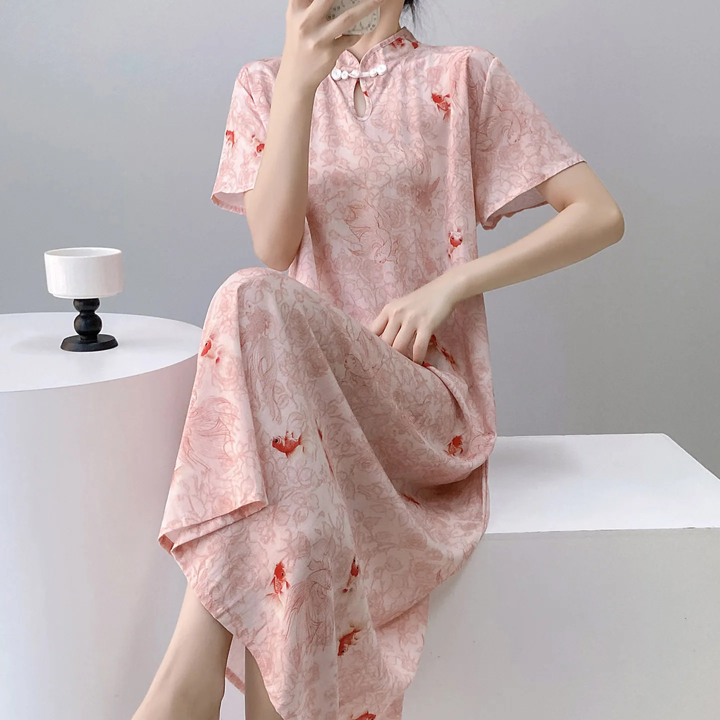 Summer Short Sleeve Sleep Dress Women's Loose Cotton Silk Pajamas Cartoon Large Size Outdoor Wearable Holiday S...
Summer Short Sleeve Sleep Dress Women's Loose Cotton Silk Pajamas Cartoon Large Size Outdoor Wearable Holiday S...
