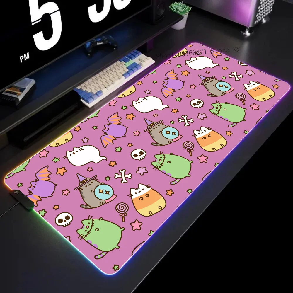 Коврик для мыши с рисунком P-Pusheen, милый кот, XXL, игровые коврики для мыши RGB, HD, черные аксессуары для геймеров, большой светодиод
Коврик для мыши с рисунком P-Pusheen, милый кот, XXL, игровые коврики для мыши RGB, HD, черные аксессуары для геймеров, большой светодиод