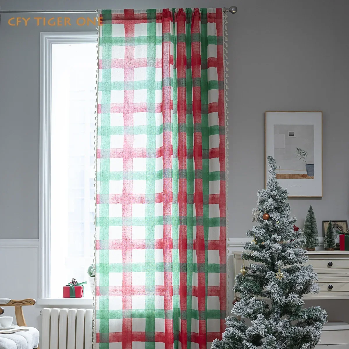 Cotton Linen Red and Green Checkered Christmas Style Bedroom Living Room Easy Drape for Living Room Blackout Thick Window Drapes
Cotton Linen Red and Green Checkered Christmas Style Bedroom Living Room Easy Drape for Living Room Blackout Thick Window Drapes