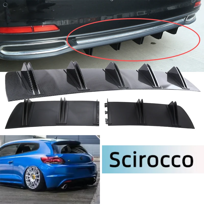 For VW Scirocco Car Rear Bumper Lip ABS Double Wing Rear Shark Chassis Fin Style Curved Bumper Lip Diffuser Anti-collision
For VW Scirocco Car Rear Bumper Lip ABS Double Wing Rear Shark Chassis Fin Style Curved Bumper Lip Diffuser Anti-collision