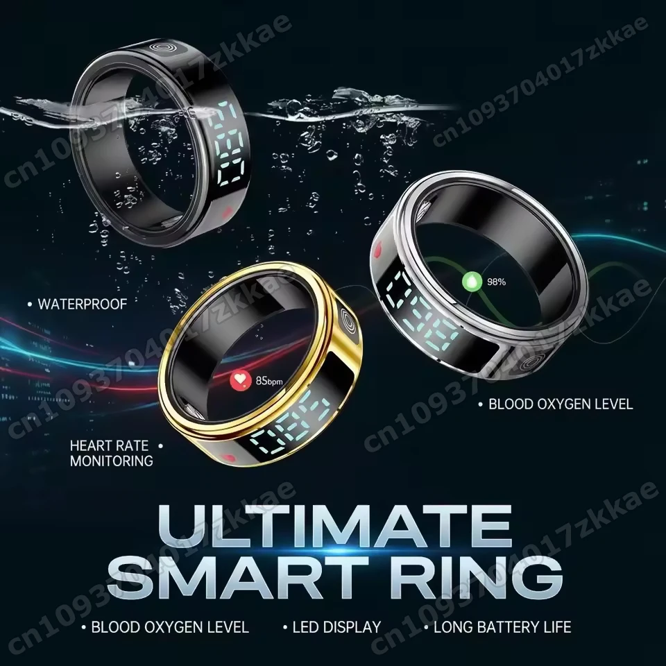 SR08 Smart Ring Heart Rate Blood Pressure Sleep Monitoring Motion Tracking Waterproof LED Display Screen Smart Ring Holiday Gift
SR08 Smart Ring Heart Rate Blood Pressure Sleep Monitoring Motion Tracking Waterproof LED Display Screen Smart Ring Holiday Gift