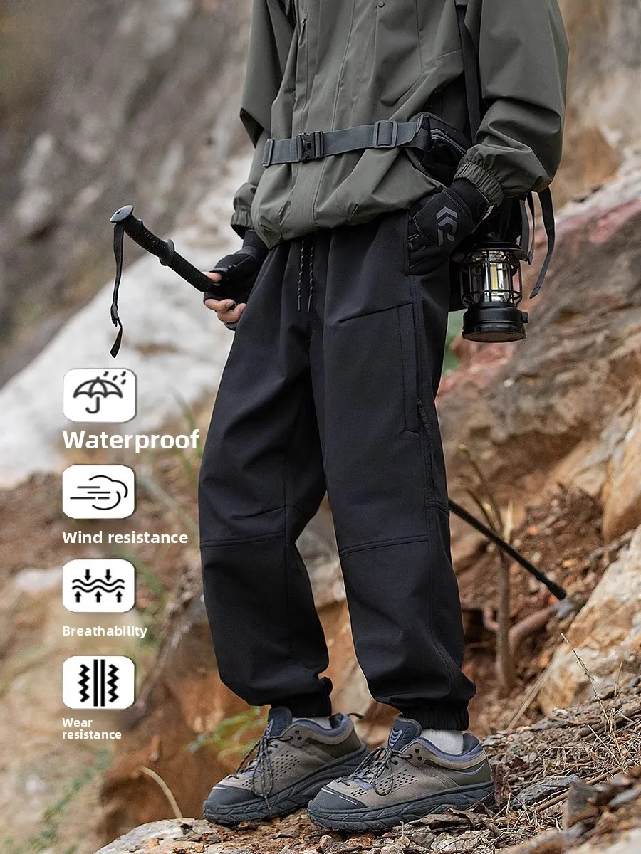 Water-Resistant Men's Workwear Trousers Autumn Winter Loose Cuffed Outdoor Fce-Lined Functional Sle Casual Pants
Water-Resistant Men's Workwear Trousers Autumn Winter Loose Cuffed Outdoor Fce-Lined Functional Sle Casual Pants