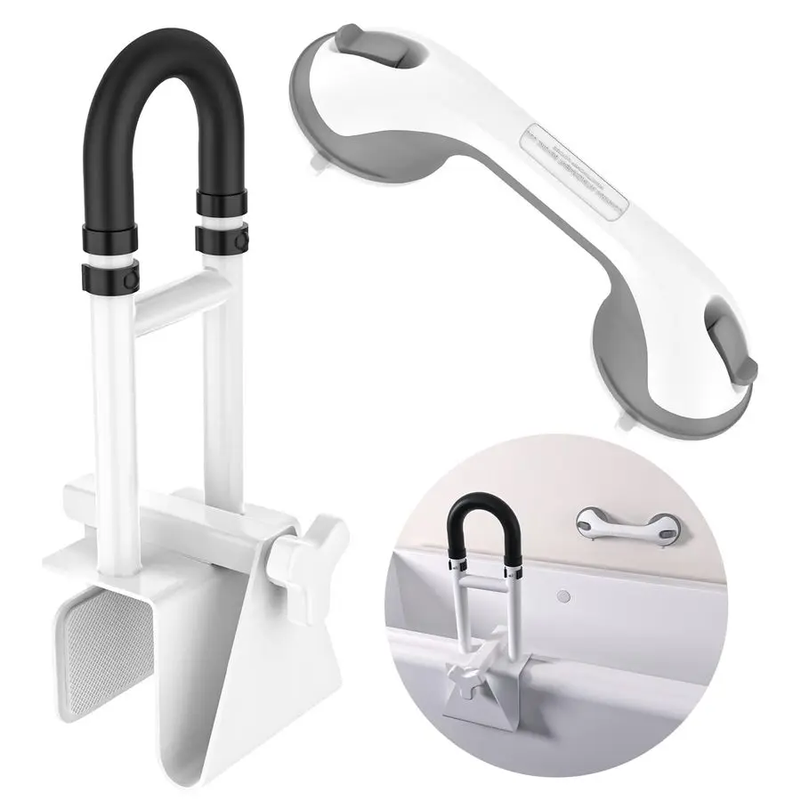 Поручни для ванной на присосках, регулируемые по высоте и ширине (20x6 дюймов), усиленные, для безопасного использования в ванной.
Поручни для ванной на присосках, регулируемые по высоте и ширине (20x6 дюймов), усиленные, для безопасного использования в ванной.