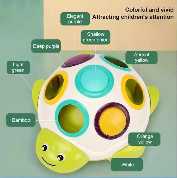 Игрушка-черепаховый пресс, развивающая игрушка, игрушка для раннего образования для координации рук и глаз, обучение концентрации для малышей
Игрушка-черепаховый пресс, развивающая игрушка, игрушка для раннего образования для координации рук и глаз, обучение концентрации для малышей