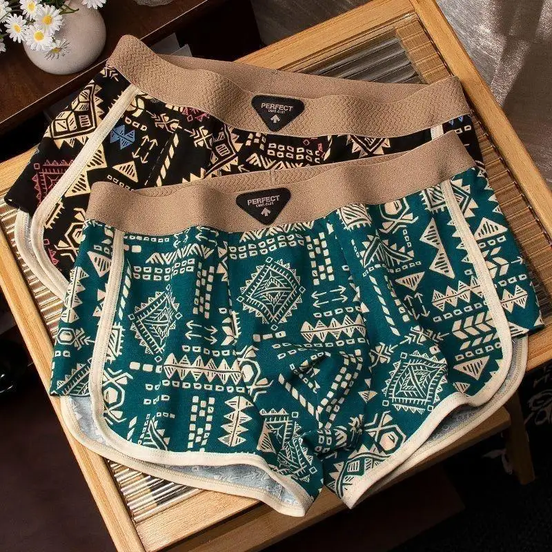 Three-Pack 10A Retro Print Large Size Men's Underwear Pure Cotton Breathable Skin-Friendly Boxer Shorts Trendy Briefs
Three-Pack 10A Retro Print Large Size Men's Underwear Pure Cotton Breathable Skin-Friendly Boxer Shorts Trendy Briefs