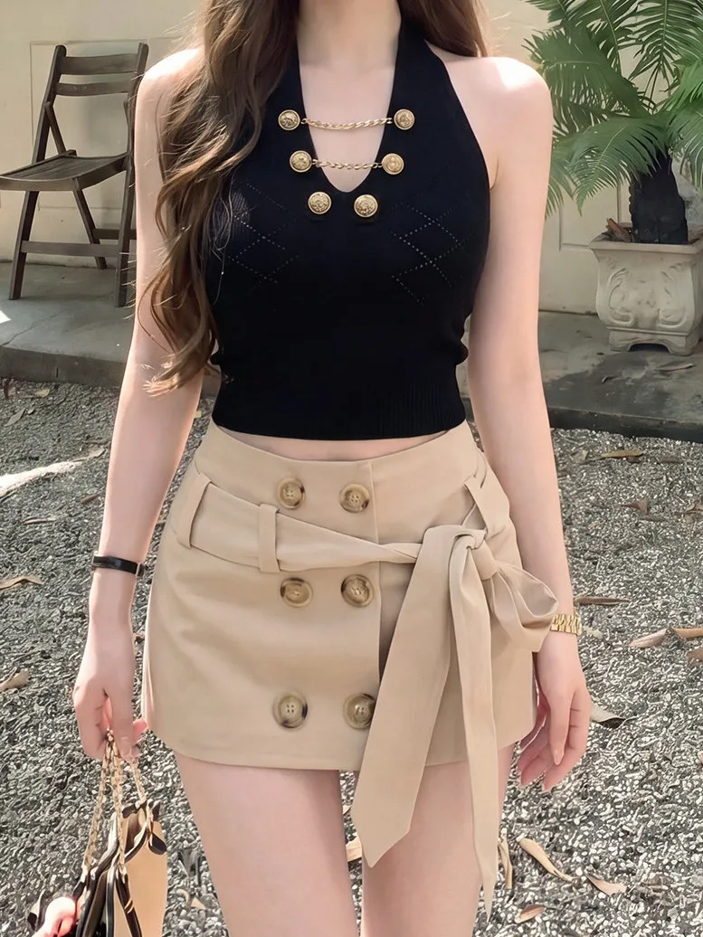 Kaki Color Utility Style Half Skirt with Belt for Women Elegant Slimming High Waist A-Line Skirt Commute Simple Design
Kaki Color Utility Style Half Skirt with Belt for Women Elegant Slimming High Waist A-Line Skirt Commute Simple Design