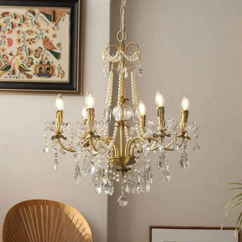 French crystal pearl chandelier, American European style villa, living room, dining room, bedroom lighting fixtures
French crystal pearl chandelier, American European style villa, living room, dining room, bedroom lighting fixtures