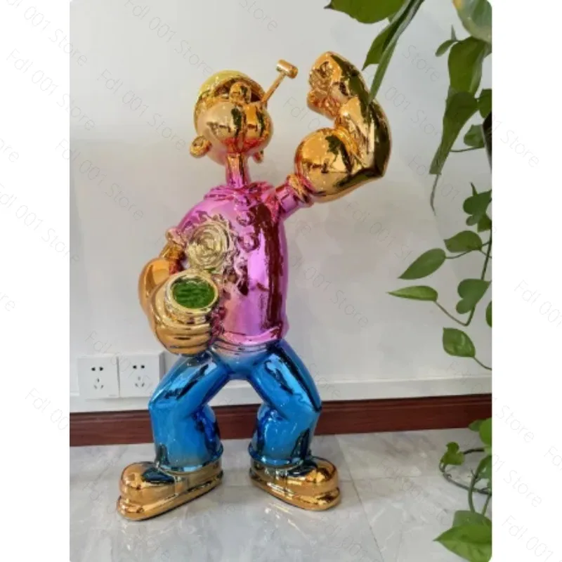 Popeye FRP electroplating soft decoration, cartoon character model ornament, creative photo, commercial beauty engraving
Popeye FRP electroplating soft decoration, cartoon character model ornament, creative photo, commercial beauty engraving