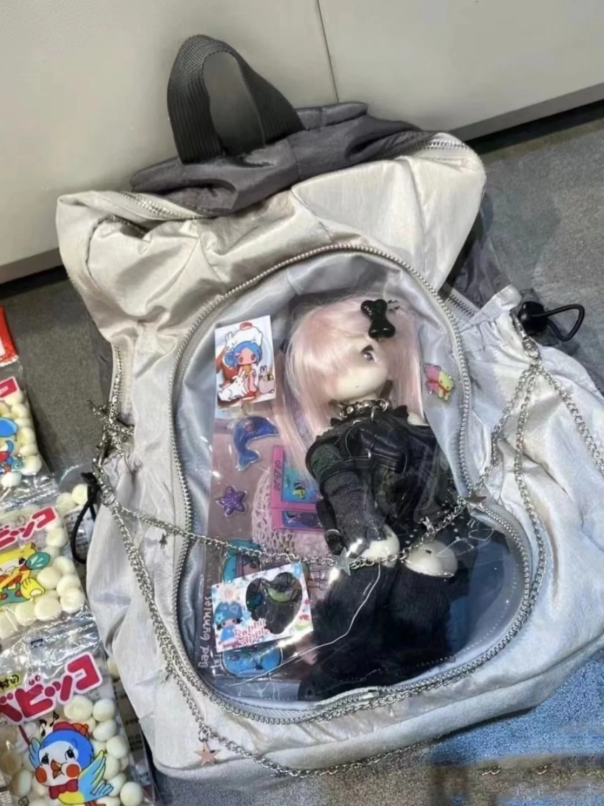 Большая вместительная прозрачная сумка-рюкзак на два плеча для путешествий, повседневная школьная сумка для молодежи, сумка для кукол Valley, материал ПВХ Biji
Большая вместительная прозрачная сумка-рюкзак на два плеча для путешествий, повседневная школьная сумка для молодежи, сумка для кукол Valley, материал ПВХ Biji