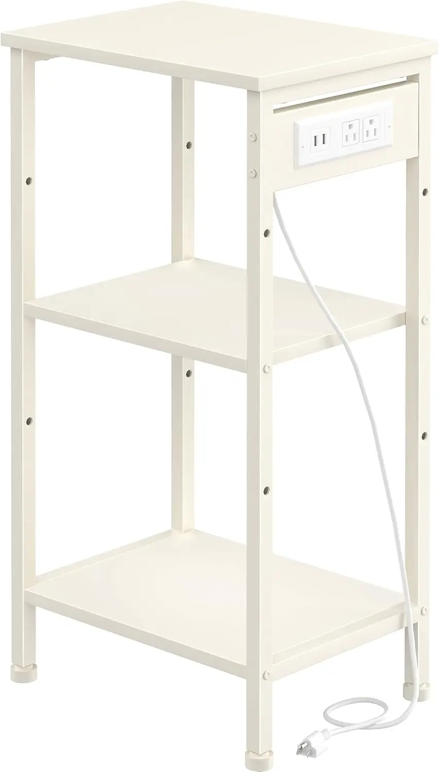 Tall End Table with Charging Station, 3 Tier Narrow Tall Nightstand with Storage, Slim Side Table for Bedroom, Living Room, N
Tall End Table with Charging Station, 3 Tier Narrow Tall Nightstand with Storage, Slim Side Table for Bedroom, Living Room, N