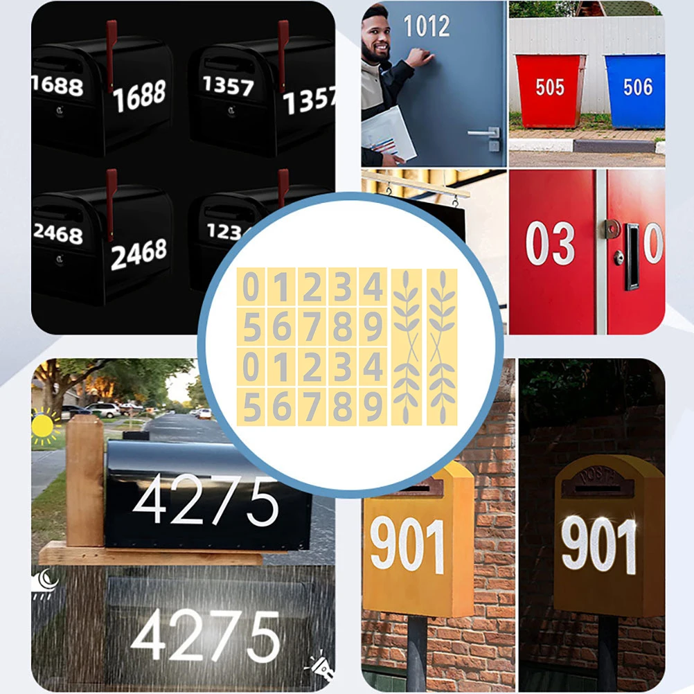 4Sets Mailbox Number Reflective Decal Sticker Simple Matching Durable Bin Numbers Labels Self Adhesive Outdoor Mailbox Signs
4Sets Mailbox Number Reflective Decal Sticker Simple Matching Durable Bin Numbers Labels Self Adhesive Outdoor Mailbox Signs