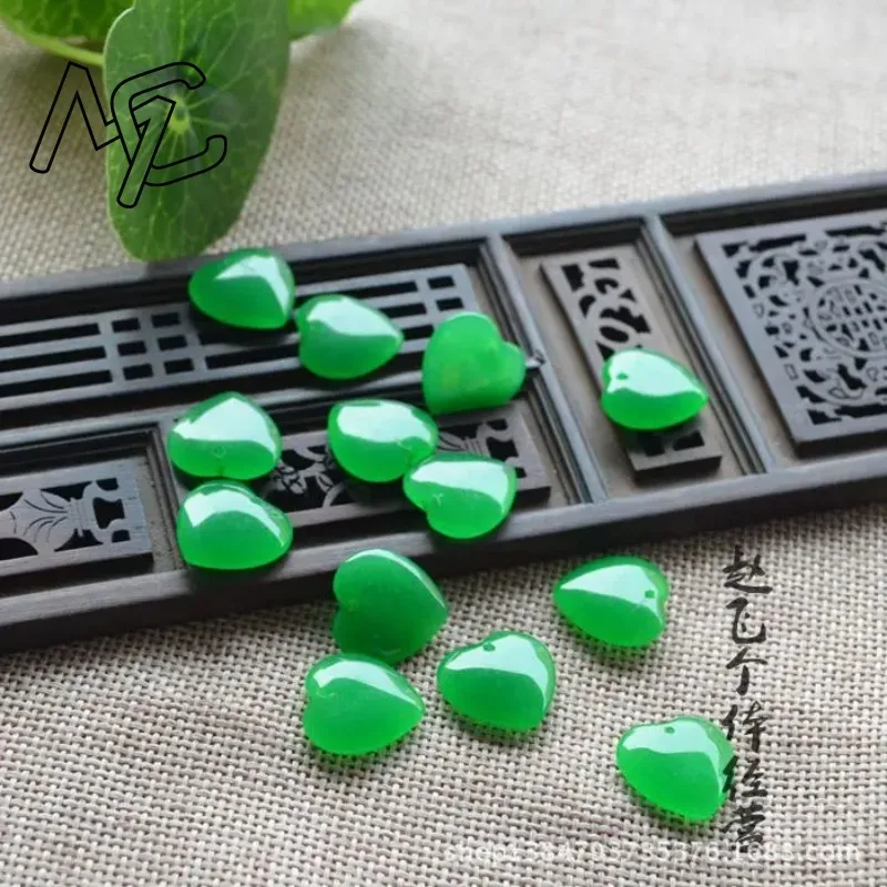 10pc Chinese Green Jade Heart-shaped Pendant Beads Necklace Jewellery Fashion Accessories Hand-Carved Men Lucky Gifts Amulet
10pc Chinese Green Jade Heart-shaped Pendant Beads Necklace Jewellery Fashion Accessories Hand-Carved Men Lucky Gifts Amulet