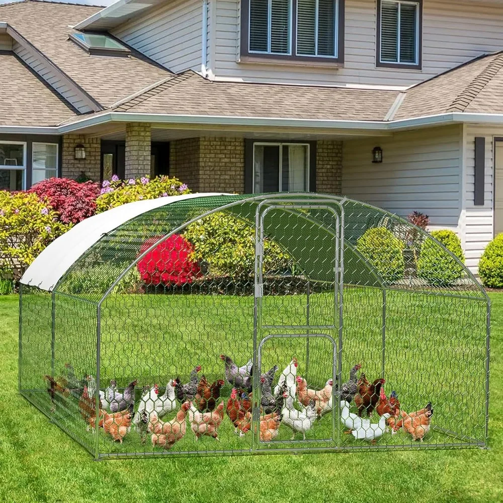 Large Metal Chicken Coop, Heavy Duty Chicken Pen, Walk-in Poultry Cage Hen House with Waterproof and Anti-UV Cover for Outdoor B
Large Metal Chicken Coop, Heavy Duty Chicken Pen, Walk-in Poultry Cage Hen House with Waterproof and Anti-UV Cover for Outdoor B