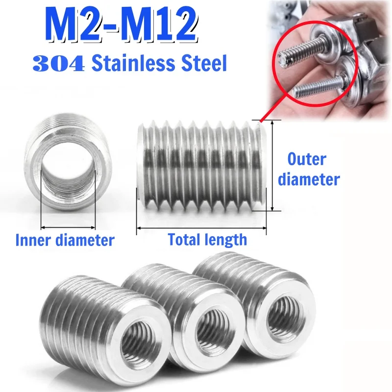 Beicai M2 M2.5 M3-M12 Inside Outside Thread Adapter Screw Nuts SUS304 Stainless Steel Thread Insert Adapter Nuts Converter Nut
Beicai M2 M2.5 M3-M12 Inside Outside Thread Adapter Screw Nuts SUS304 Stainless Steel Thread Insert Adapter Nuts Converter Nut