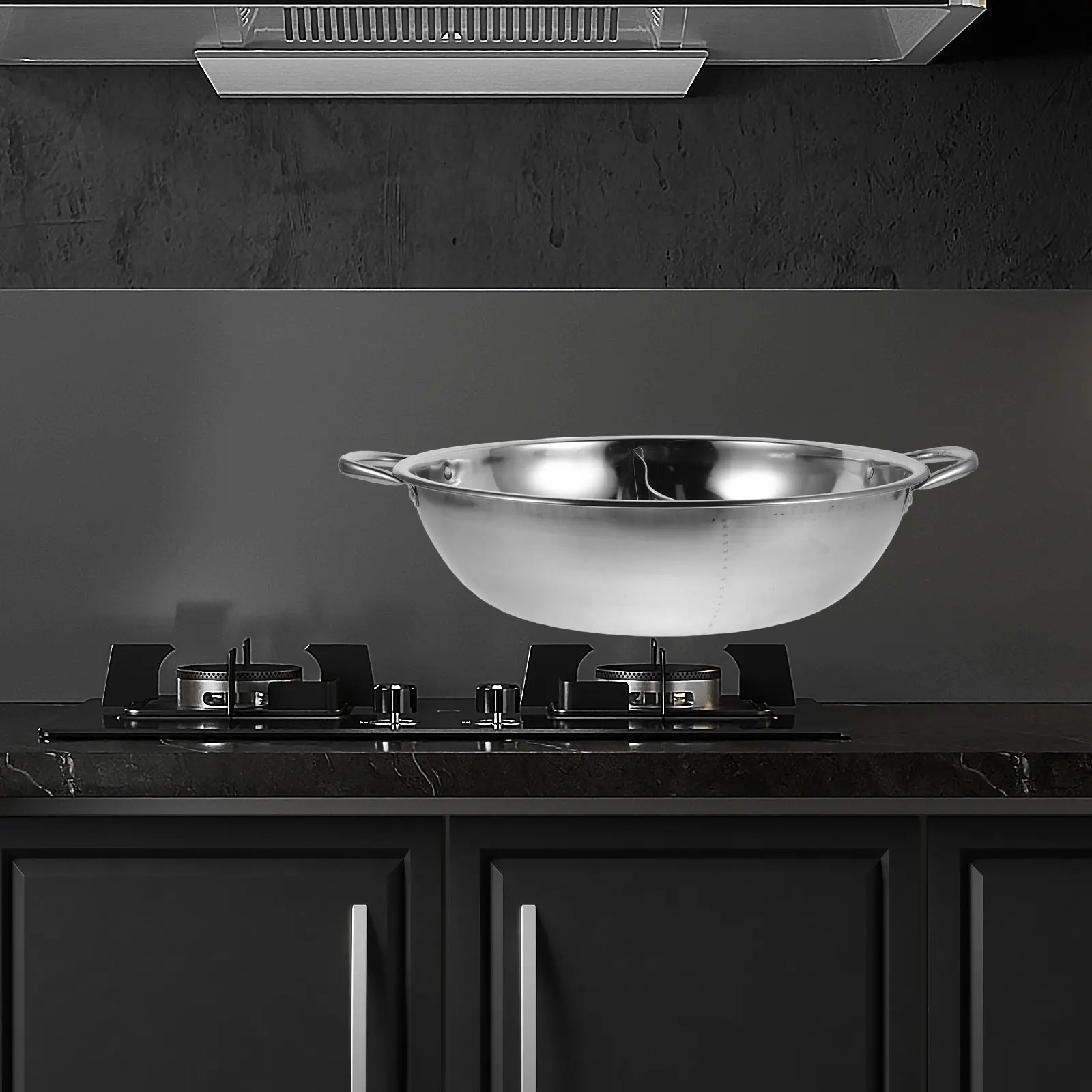 14 Inch Stainless Steel Hot Pot with Divider Dual Sided Soup Cookware for Home Dinners Outdoor Parties and Induction Cooktop Use
14 Inch Stainless Steel Hot Pot with Divider Dual Sided Soup Cookware for Home Dinners Outdoor Parties and Induction Cooktop Use