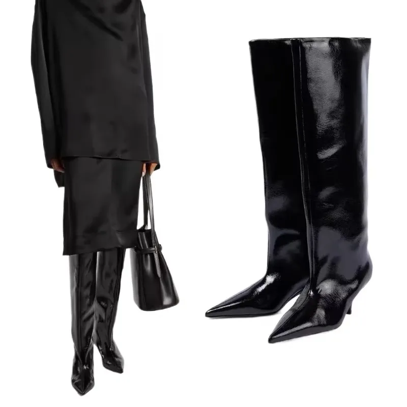 2024 Euro-American Women's Leather Equestrian Boots - Stiletto Heel & Wide-Calf Knee-High A/W Chic Versatile Footwear
2024 Euro-American Women's Leather Equestrian Boots - Stiletto Heel & Wide-Calf Knee-High A/W Chic Versatile Footwear
