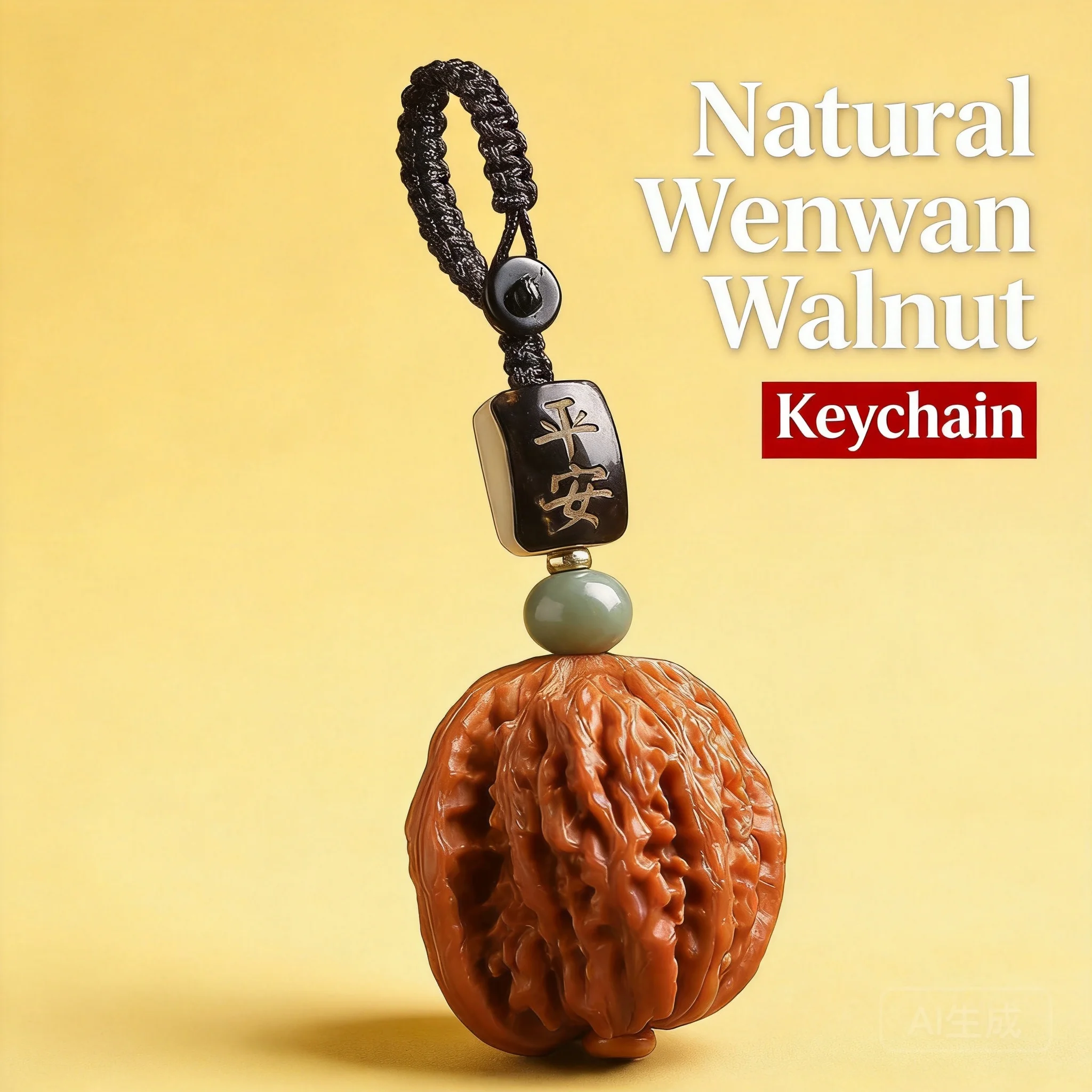 Chinese Style Lucky Natural Wenwan Walnut Keychain Auspicious Peace Blessing Pendant Unisex Bag Hanging Ornament Good Fortune
Chinese Style Lucky Natural Wenwan Walnut Keychain Auspicious Peace Blessing Pendant Unisex Bag Hanging Ornament Good Fortune