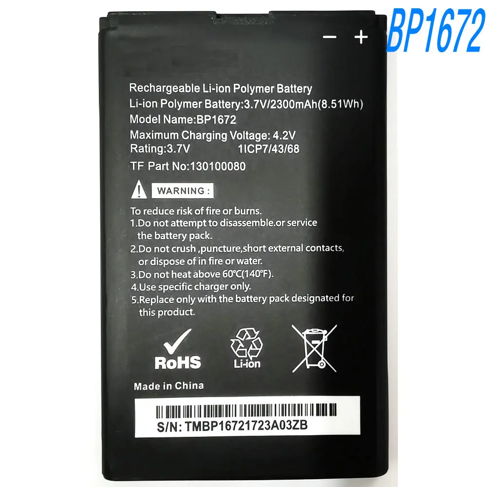 2025 Year 3.7V 2300mAh BP1672 Replacement Li-ion Polymer Battery for Moxee K779 K779HSDG_P 130100080
2025 Year 3.7V 2300mAh BP1672 Replacement Li-ion Polymer Battery for Moxee K779 K779HSDG_P 130100080