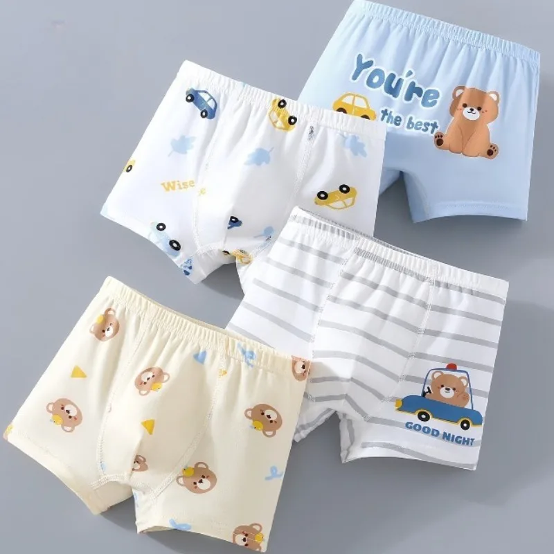 4PCS Kids Cotton Soft Antibacterial Panties Boys Cute Cartoon Print Underwears 3+y Young Children Breathable Comfort Knickers
4PCS Kids Cotton Soft Antibacterial Panties Boys Cute Cartoon Print Underwears 3+y Young Children Breathable Comfort Knickers