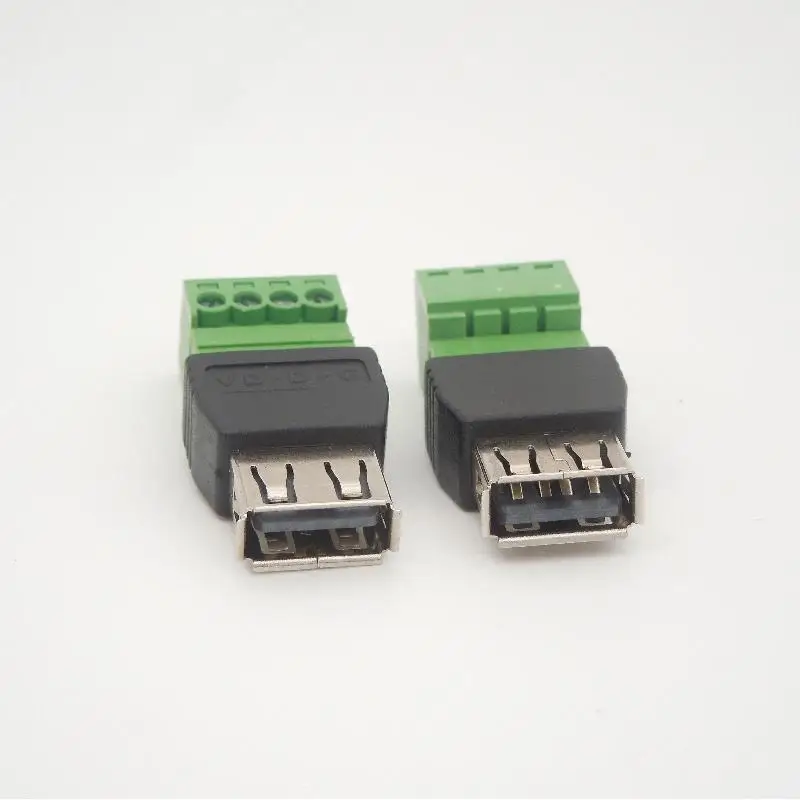 2.0 USB Male/USB Female To Green Quick Connect Terminal Screw Fixed Connector For Mobile Phone And Computer Data Charging
2.0 USB Male/USB Female To Green Quick Connect Terminal Screw Fixed Connector For Mobile Phone And Computer Data Charging