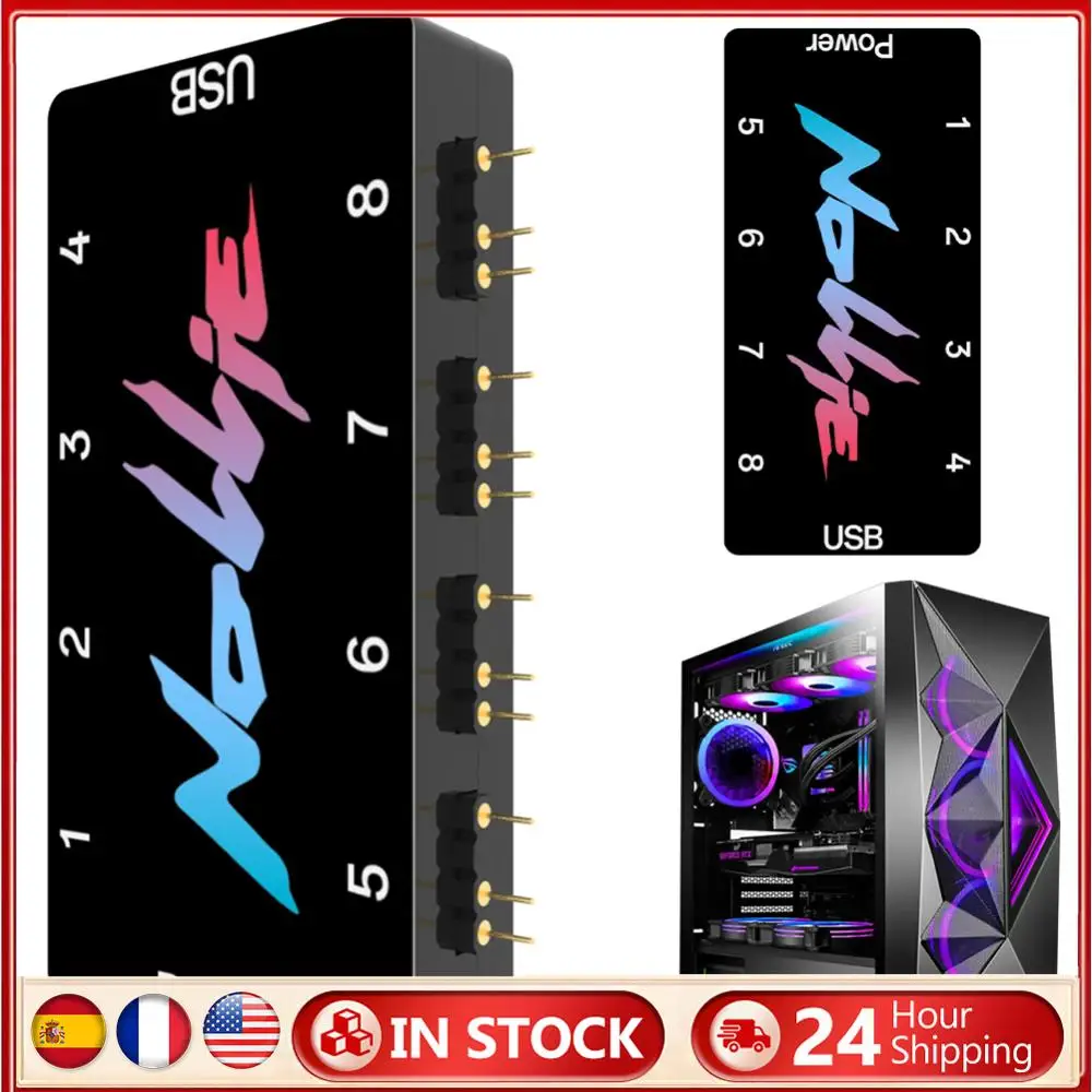 5V 3Pin ARGB Fan HUB Controller Support SignalRGB OpenRGB ARGB Fan Hub SATA Power 8/16 Way for Extended Motherboard Interface
5V 3Pin ARGB Fan HUB Controller Support SignalRGB OpenRGB ARGB Fan Hub SATA Power 8/16 Way for Extended Motherboard Interface